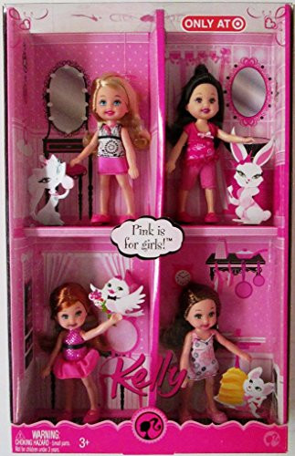 Barbie Kelly Pink is for Girls Kelly 4 Doll Set Target Exclusive 2008 Mattel