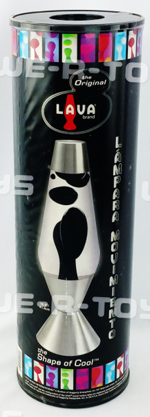 Lava Brand Silver Base Black Lava Lamp 16.3" Lava World 2005 No. 504860 NEW (2)