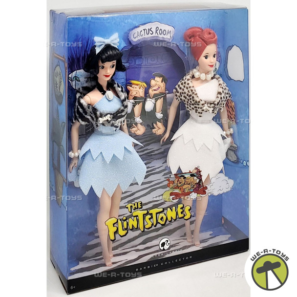 The Flintstones Barbie Gift Set Betty and Wilma Dolls Mattel 2008 #M1211 NRFB