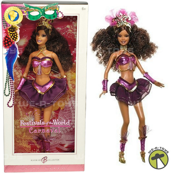 Barbie Collector Festivals of the World Carnaval Barbie Doll Pink Label J0927
