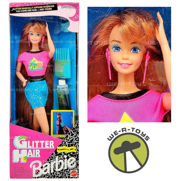 Glitter Hair Redhead Barbie Doll 1993 Mattel No. 10968