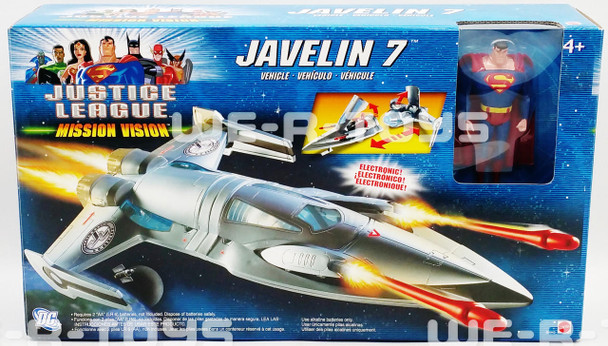 DC's Justice League Mission Vision Javelin 7 Vehicle W/ Superman Figure 2006 NEW