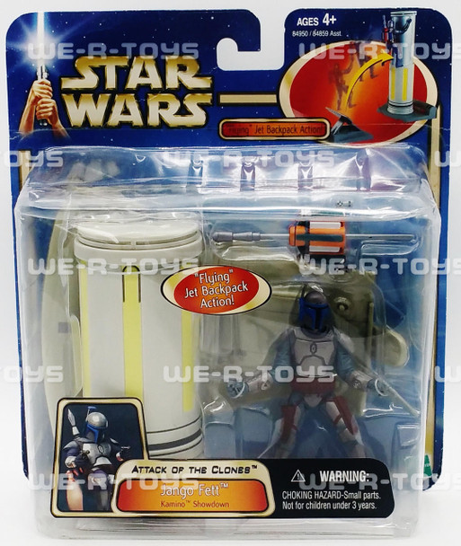 Star Wars Attack of the Clones Jango Fett Action Figure Hasbro 2002 #84950 NEW