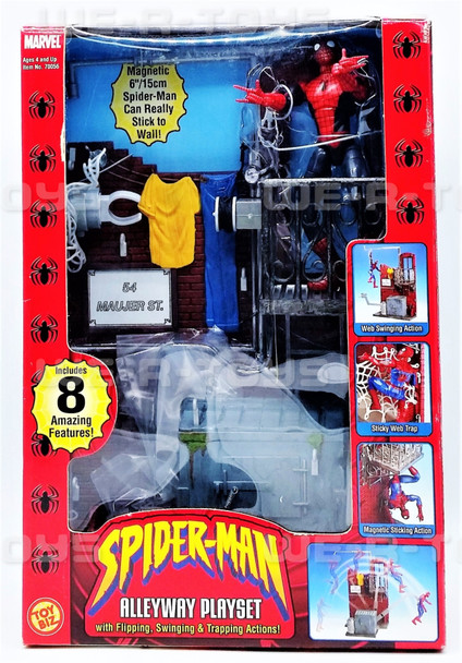 Marvel Spider-Man 6" Action Figure Alleyway Playset 2002 Toy Biz #70056 NRFB