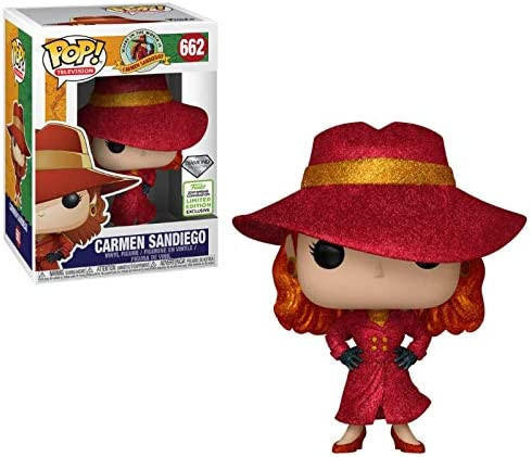Where in the World is Carmen Sandiego? Funko Pop! TV 662 Carmen Sandiego Diamond Collection 2019 Exclusive Vinyl Figure