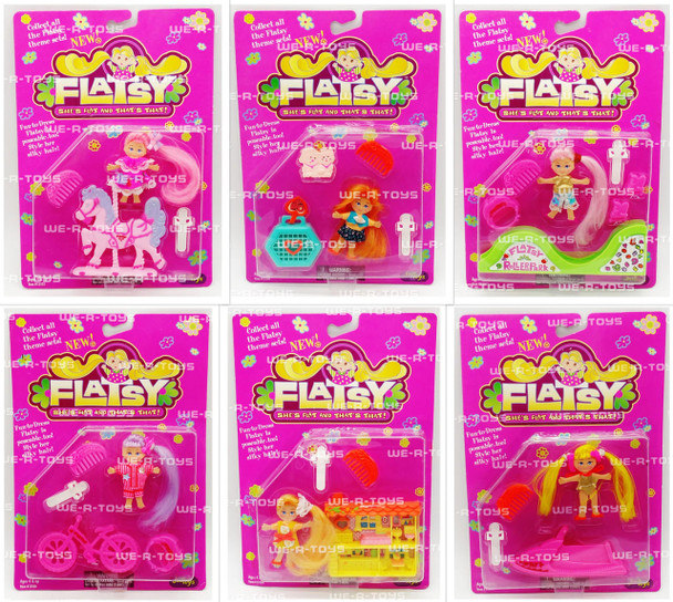 Flatsy She's Flat and That's That Lot of 6 Dolls Just Toys 1994 NRFP