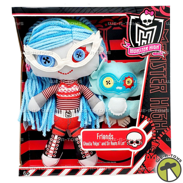 Monster High Friends Plush Ghoulia Yelps and Sir Hoots A Lot 2011 Mattel W2567