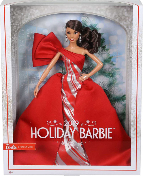 Barbie Signature 2019 Holiday Barbie Doll Brunette Mattel FXF03