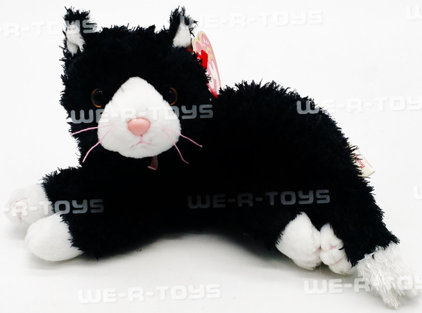 Ty Beanie Baby Booties the Black & White Cat 8" Plush Toy W/ Tag 2002 NEW