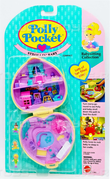 Polly Pocket Babysitting Collection Strollin' Baby Compact 1994 #11980 NRFP