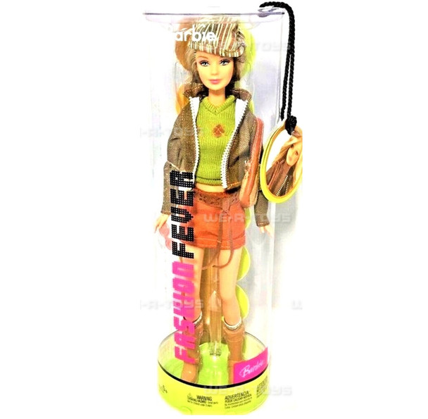 2004 Fashion Fever Barbie Doll H0646 Brown Jacket and Red Skirt