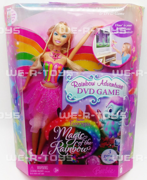 Barbie Fairytopia Rainbow Adventure Elina & DVD Game Mattel 2006 #K8130 NRFB