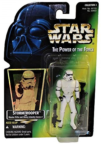 Star Wars The Power of the Force Green Holo Card Stormtrooper Action Figure 1997