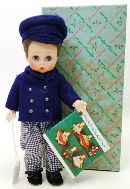 Madame Alexander 8" Laurie Bent Knee Doll #755 Little Women Brown/Blue 1966 NEW