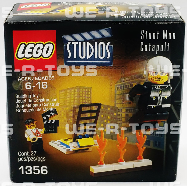 LEGO Studios Stunt Man Catapult Building Toy 27pcs 2001 #1356 NRFB