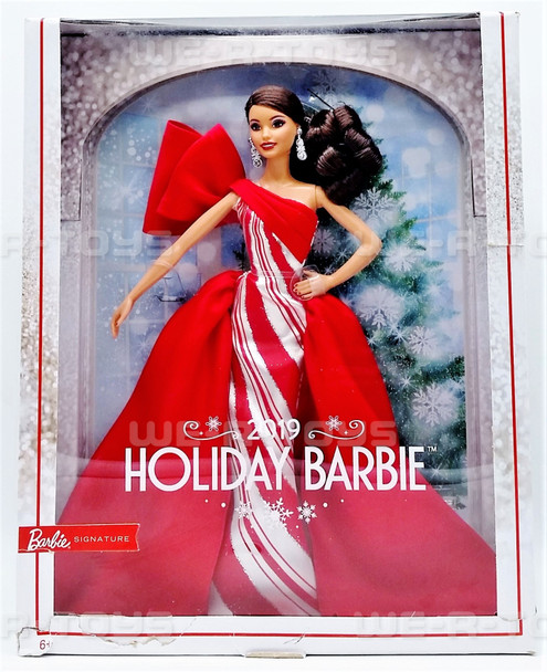 Barbie Signature 2019 Holiday Barbie Brunette Hair Mattel FXF03 NRFB