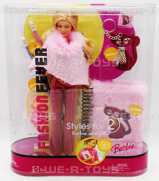 Barbie Fashion Fever Doll Styles for 2 Barbie and You Notebook Mattel 2005 NEW