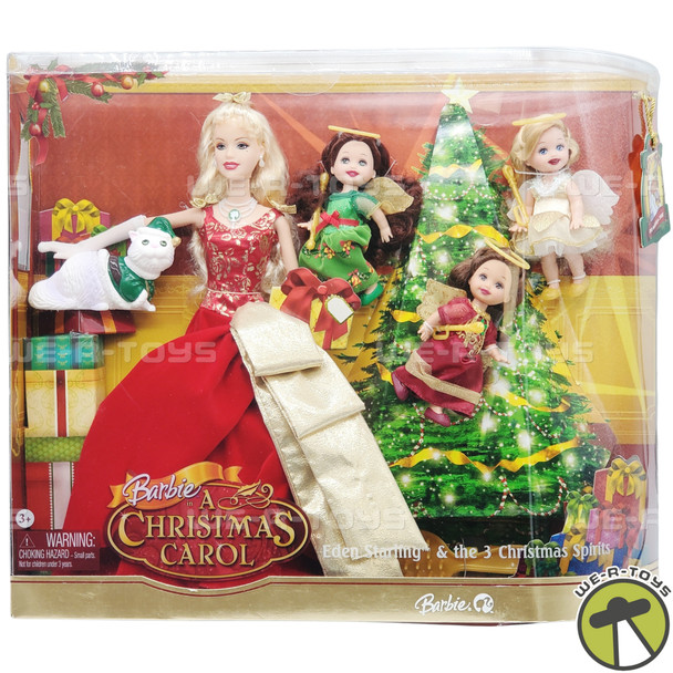 Barbie A Christmas Carol Eden Starling & the 3 Christmas Spirits Doll Gift Set