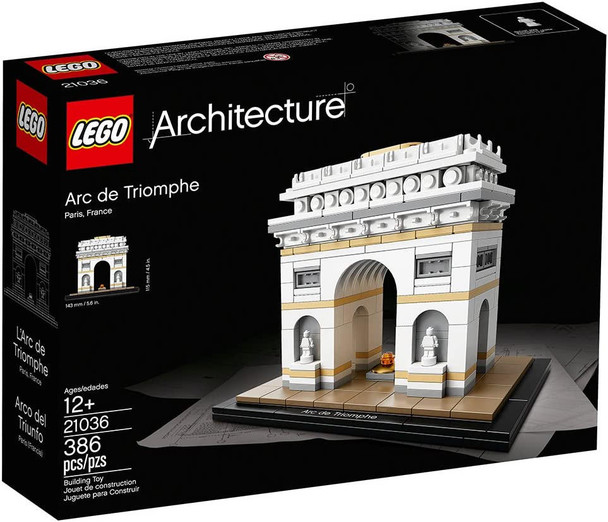 LEGO Architecture Arc de Triomphe Paris, France 21036 Building Toy 386 pieces