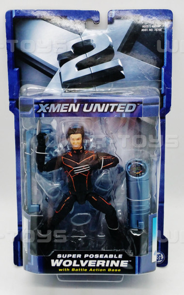 Marvel's X-Men 2 X-Men United Super Poseable Wolverine Action Figure 2003 NRFP