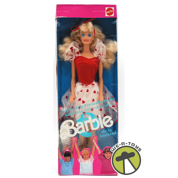 Friendship Barbie Multilingual Box Blonde Barbie Doll Mattel 1991 No. 3677