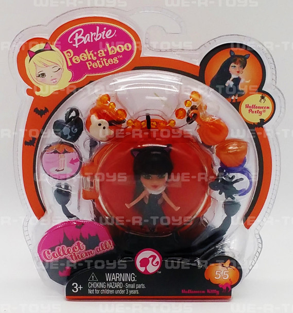Barbie Peek-a-boo Petites Halloween Party Kitty Doll #55 Mattel 2008 NRFP