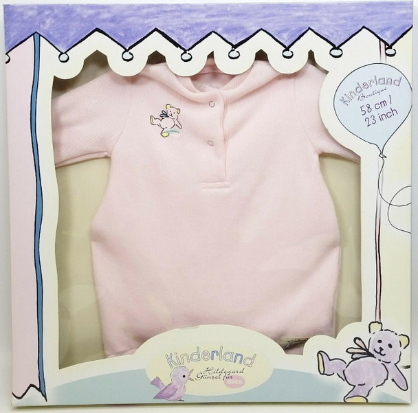 Gotz Kinderland Boutique Pink Long Sleeve One Piece Outfit for 23 Inch Doll NRFB
