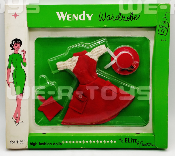 Wendy Wardrobe Series 42 No. 2 Red & White Dress By Elite Creations 1960s NEW
