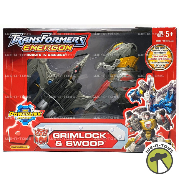 Transformers Energon Grimlock & Swoop Figures 2004 Hasbro #80883