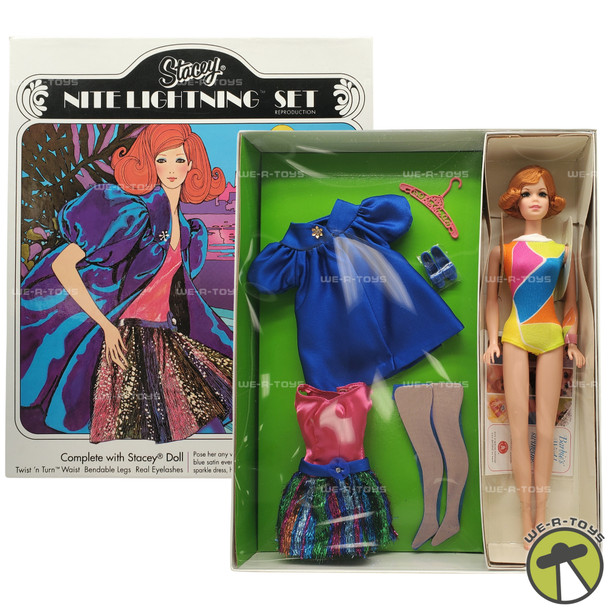 Barbie Nite Lightning Set Reproduction with Stacey Doll Gold Label Mattel J0964