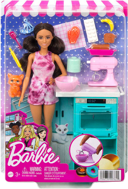 Barbie Doll & Kitchen Playset Doll Brunette