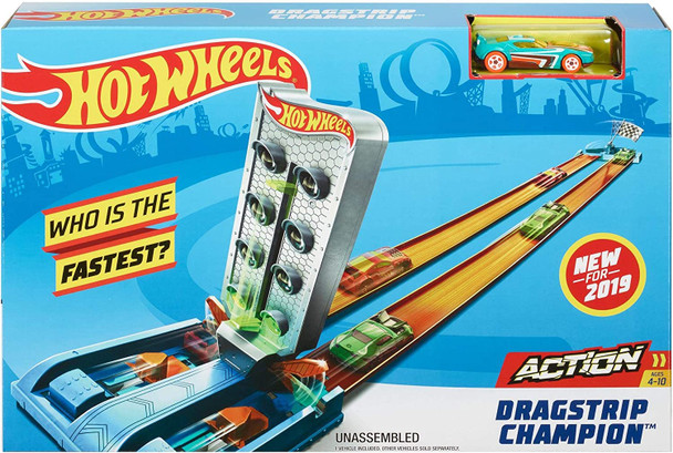 Hot Wheels Action Set Dragstrip Champion Track Set 2021 Mattel GBF82