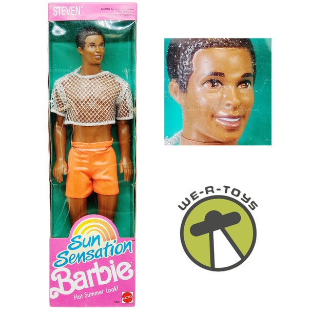 Barbie Sun Sensation Steven African American Doll 1991 Mattel No. 1396 NRFB