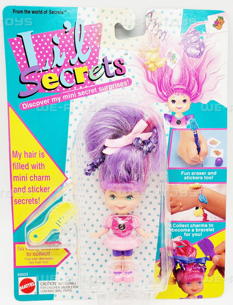 Li'l Secrets Purple & Pink Doll Mattel 1993 #69003 NEW