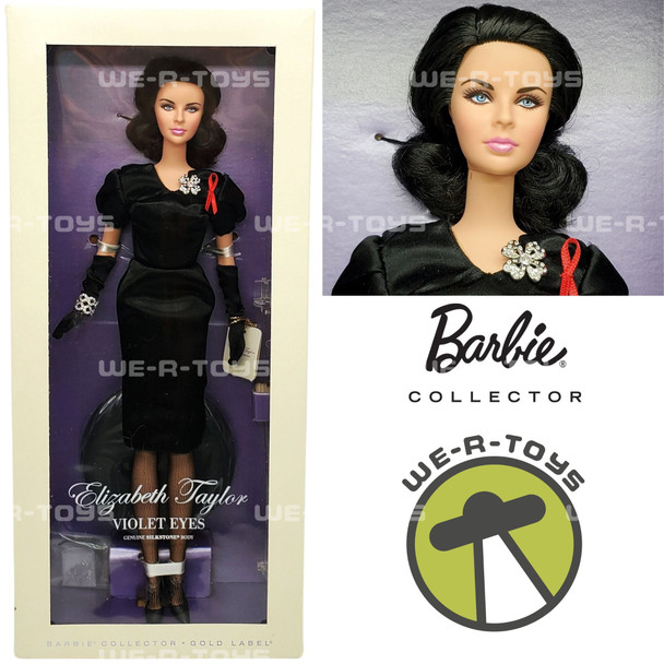 Violet Eyes Elizabeth Taylor Barbie Doll Silkstone Body Gold Label Mattel W3495