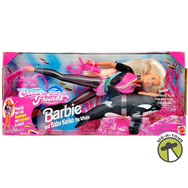 Ocean Friends Barbie and Baby Keiko The Whale Set 1996 Mattel 15428
