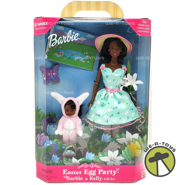 Barbie Easter Egg Party Barbie & Kelly Dolls Gift Set African American #25791