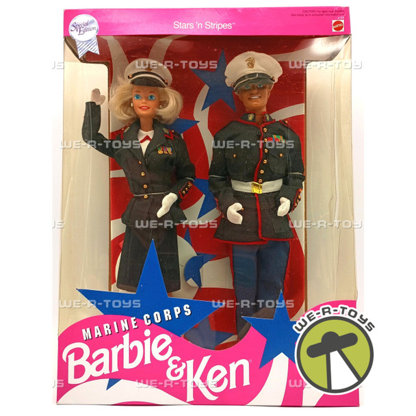 Marine Corps Barbie and Ken Stars N Stripes Dolls Special Edition 1991 Mattel