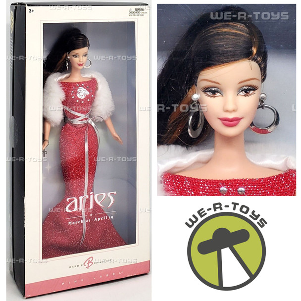 Zodiac Aries Pink Label Barbie Doll 2004 Mattel No. C6240