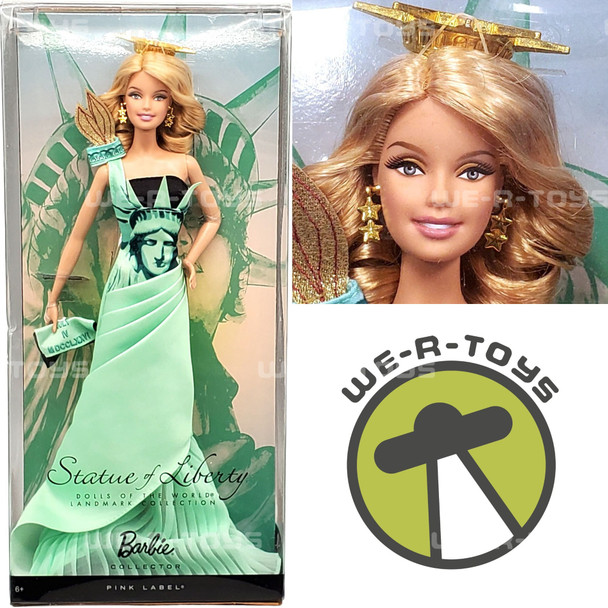 Statue of Liberty Barbie Doll Landmark Collection Pink Label 2009 Mattel T3770