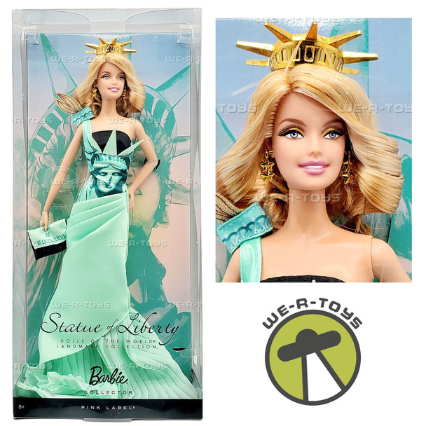 Statue of Liberty Barbie Doll Landmark Collection Pink Label 2009 Mattel T3770