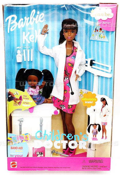 Barbie & Kelly Children's Doctor African American Dolls Mattel 2000 #29462 NEW