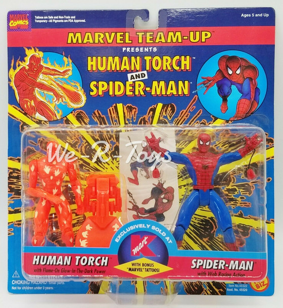 Marvel Comics Team-Up Human Torch & Spider-Man K-Mart Exclusive ToyBiz No. 45522