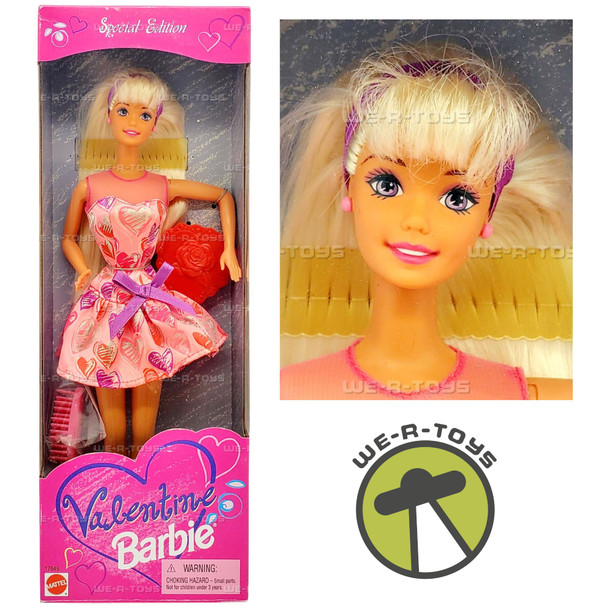 Valentine Barbie Doll in Pink Dress 1997 Mattel 17649