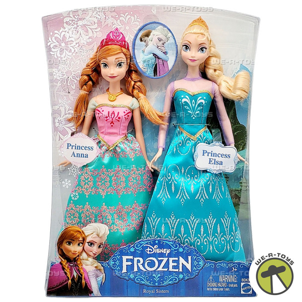 Disney Frozen Royal Sisters Doll Set Princess Anna & Princess Elsa 2013 Mattel