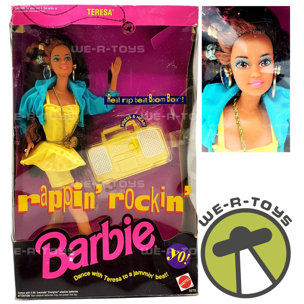 Rappin' Rockin' Teresa Barbie Doll with Boom Box 1991 Mattel 3270