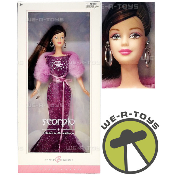 Zodiac Scorpio Pink Label Barbie Doll 2004 Mattel C3825