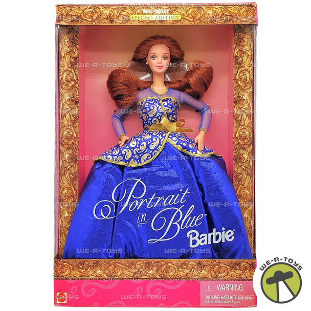 Barbie Portrait in Blue Wal-Mart Special Edition Redhead Doll 1997 Mattel 19355