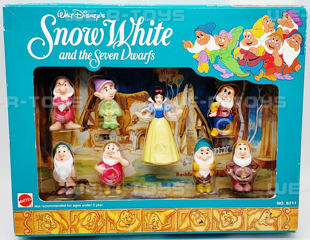 Walt Disney's Snow White and the Seven Dwarfs PVC Figures Mattel Arco Toys SEALED