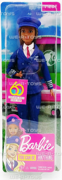 Pilot African American You Can Be Anything Barbie Doll 2018 Mattel #GFX25
